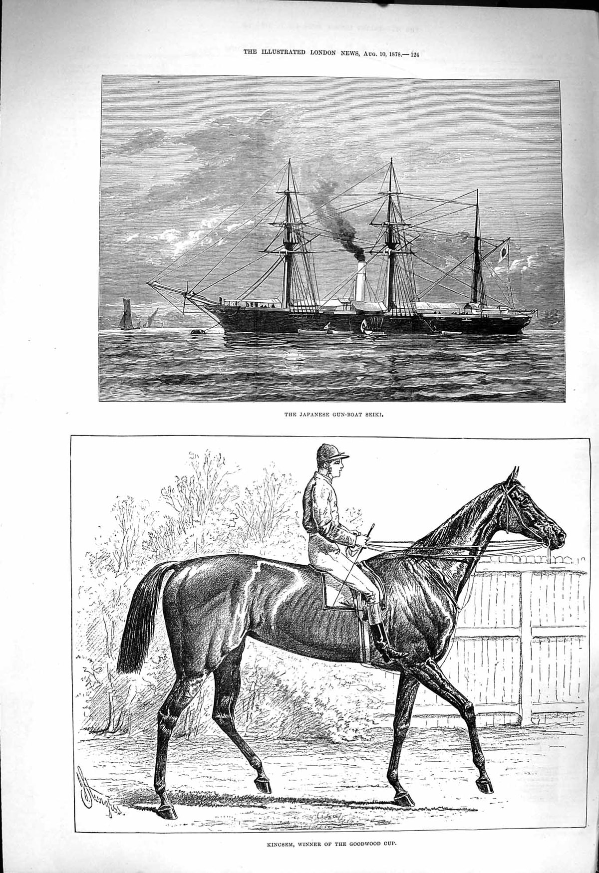 Kincsem at Goodwood in an 1878 Illustrated London News drawing